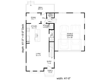 1st Floor Plan, 062H-0330