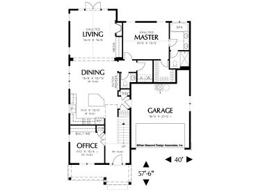 1st Floor Plan, 034H-0176