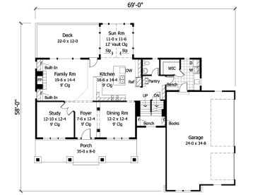 1st Floor Plan, 023H-0113