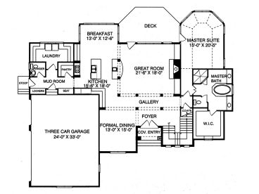 1st Floor Plan, 029H-0092