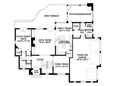 1st Floor Plan, 029H-0123