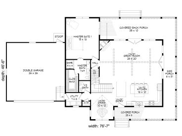 1st Floor Plan, 062H-0221