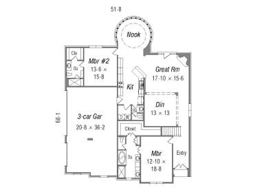 1st Floor Plan, 061H-0133