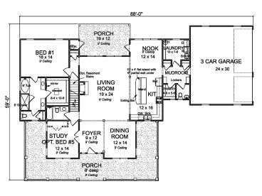 1st Floor Plan, 059H-0242