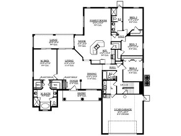 1st Floor Plan, 064H-0121