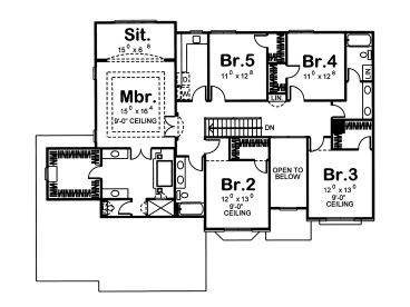 2nd Floor Plan, 050H-0073