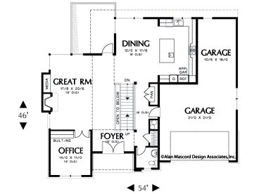 1st Floor Plan, 034H-0037