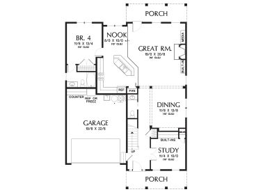 1st Floor Plan, 034H-0424
