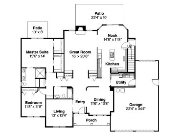 1st Floor Plan, 051H-0069
