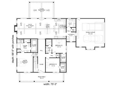1st Floor Plan, 062H-0428