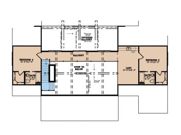 2nd Floor Plan, 074H-0176