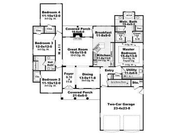 1st Floor Plan, 001H-0176