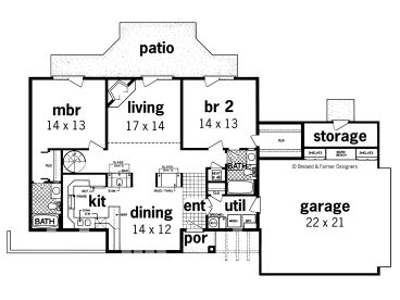 1st Floor Plan, 021H-0030
