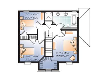 2nd Floor Plan, 027H-0040