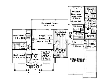 1st Floor Plan, 001H-0145