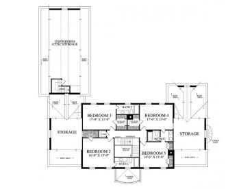 2nd Floor Plan, 063H-0203