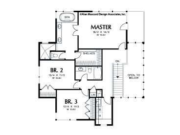 2nd Floor Plan, 034H-0036