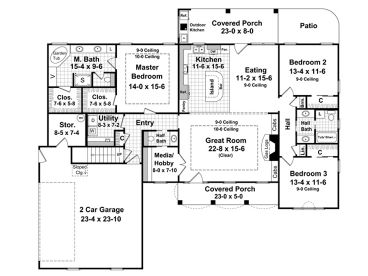 1st Floor Plan, 001H-0075