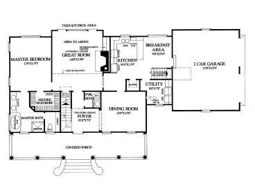 1st Floor Plan, 063H-0122