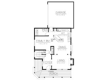 1st Floor Plan, 026H-0108