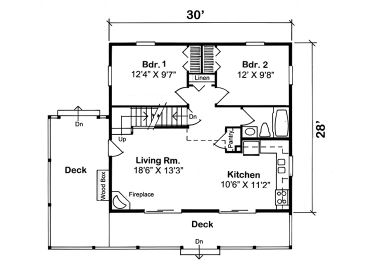 1st Floor Plan, 047H-0002