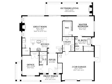 1st Floor Plan, 064H-0143