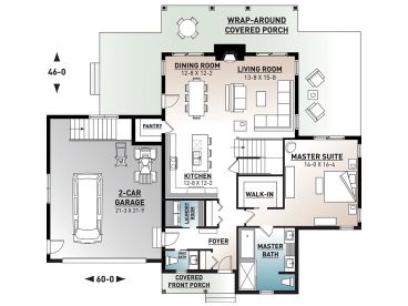 1st Floor Plan, 027H-0476