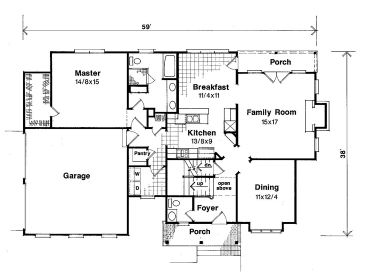 1st Floor Plan, 030H-0064