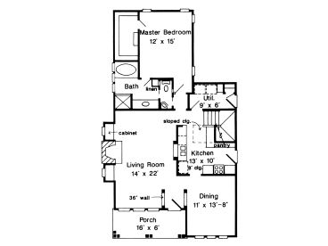 1st Floor Plan, 054H-0070