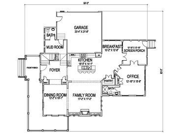 1st Floor Plan, 058H-0091