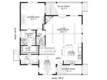 1st Floor Plan, 062H-0159