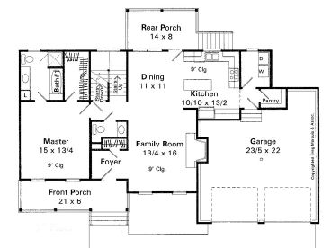 1st Floor Plan, 030H-0023