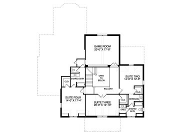 2nd Floor Plan, 029H-0096