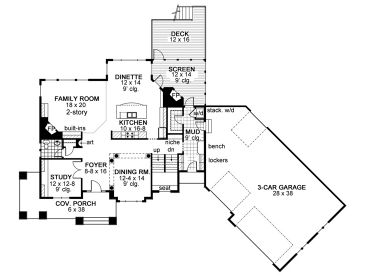 1st Floor Plan, 023H-0179