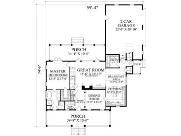 1st Floor Plan, 063H-0234