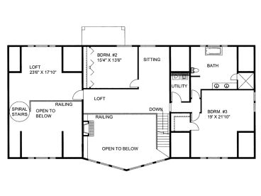 2nd Floor Plan, 012H-0197