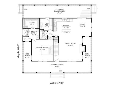 1st Floor Plan, 062H-0207