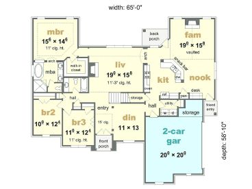 1st Floor Plan, 061H-0102