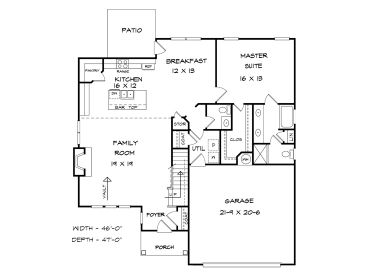 1st Floor Plan, 019H-0165
