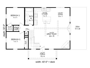 1st Floor Plan, 062H-0130
