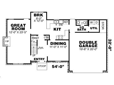 1st Floor Plan, 011H-0004
