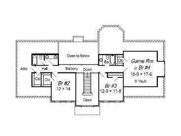 2nd Floor Plan, 061H-0105