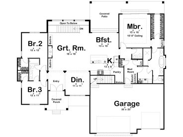 1st Floor Plan, 050H-0410