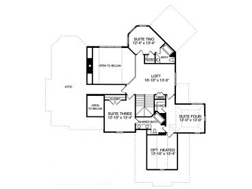 2nd Floor Plan, 029H-0081