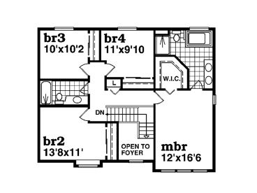 2nd Floor Plan, 032H-0073