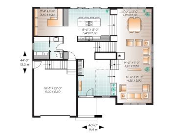 1st Floor Plan, 027H-0188