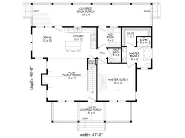 1st Floor Plan, 062H-0313