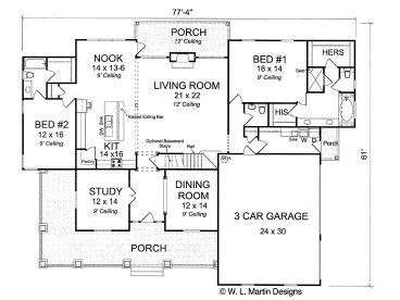 1st Floor Plan, 059H-0121