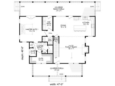 1st Floor Plan, 062H-0404