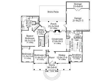 1st Floor Plan, 042H-0002